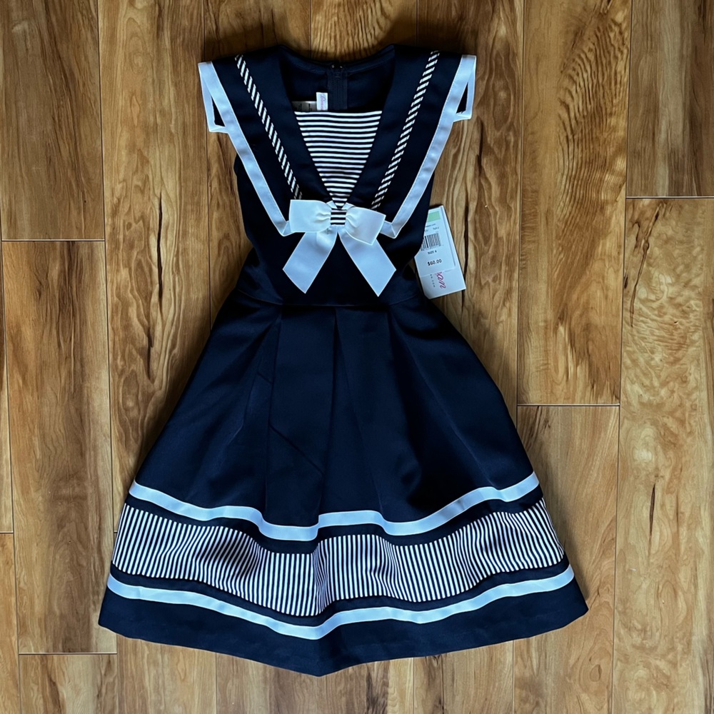 NWT-Bonnie Jean Navy/White Sailor Dress
